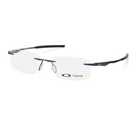 Buy Oakley Rectangle Rimless Blue Eyeglasses For Men Online Eyewear