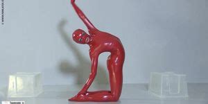 Flexible Slut In A Red Latex Catsuit Porn Videos