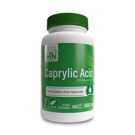 Caprylic Acid C8:0 Octanoic Acid 600mg – Health Thru Nutrition
