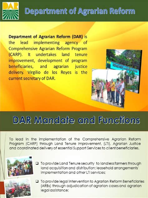 Department of Agrarian Reform | Agrarianism | Land Management