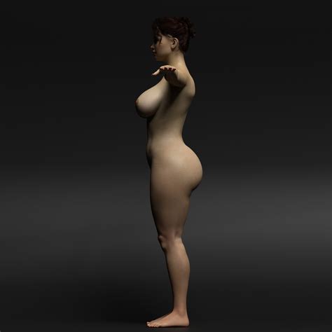 Sexy Girl Nude Realistic Detailed Paulina D TurboSquid