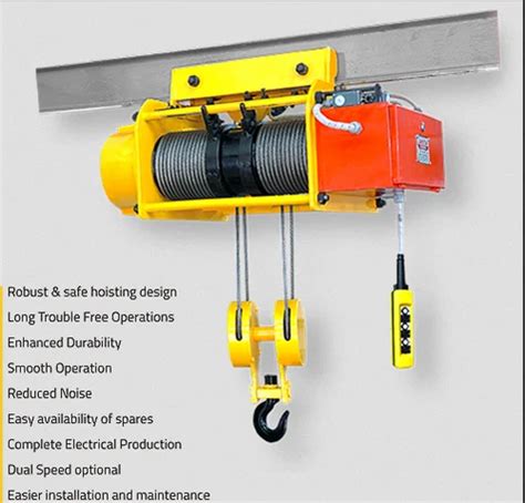 Classic Electric Wire Rope Hoist Capacity 500 Kg To 1 5 Ton At Best