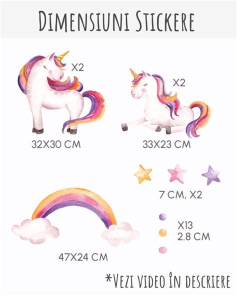 Sticker Perete Unicorni Murale