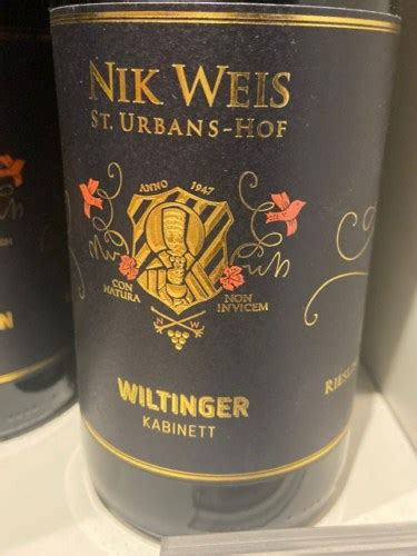 2020 Weingut Nik Weis St Urbans Hof Wiltinger Scharzberg Riesling