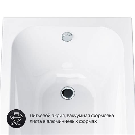 Ванна акриловая 170x70 AM.PM Sense W76A-170-070W-A белая глянцевая ...
