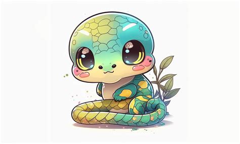 Kawaii Cute Snake Drawing