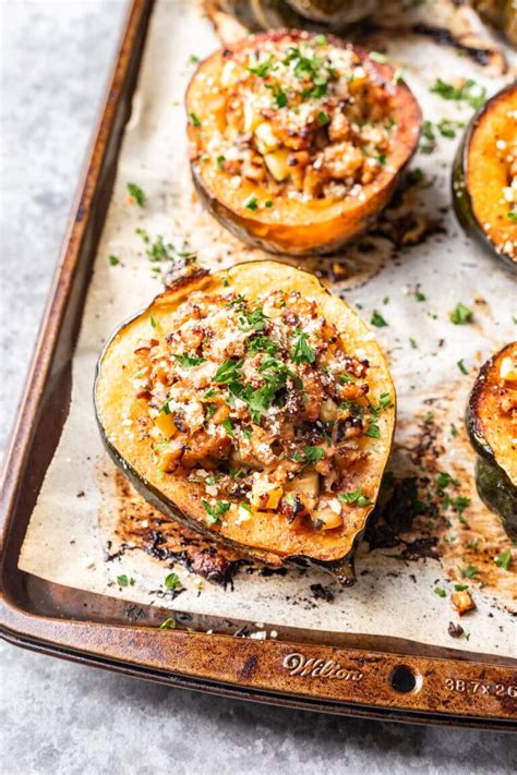 Italian Sausage Stuffed Acorn Squash Well Seasoned Studio