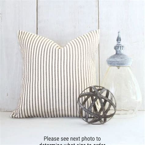 Ticking Pillow Etsy