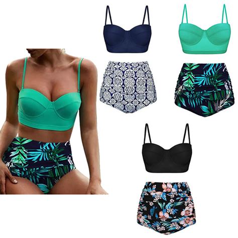 High Waisted Floral Bikini Set