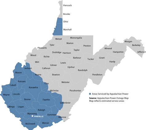 Aep Power Outage Map Virginia Virginia Map