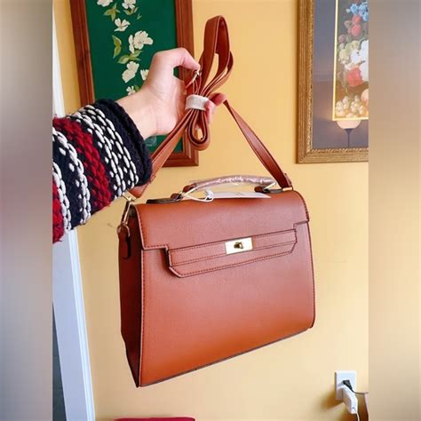 Le Bag Bags Le Bag Leather Double Strap Shoulderhand Bag Poshmark