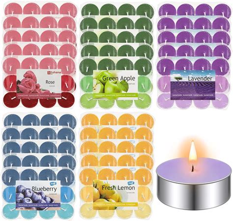 Mtlee 300 Pack Scented Candles Tea Light Candles Small Tea