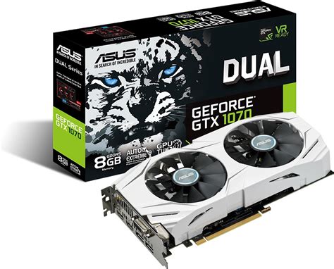 ASUS GeForce GTX1070 Dual 8GB - NVIDIA GeForce GTX1070 Dual med 8 GB GDDR5