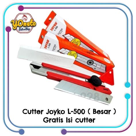 Jual Cutter Joyko L Besar Gratis Kotak Isi Cutter Shopee