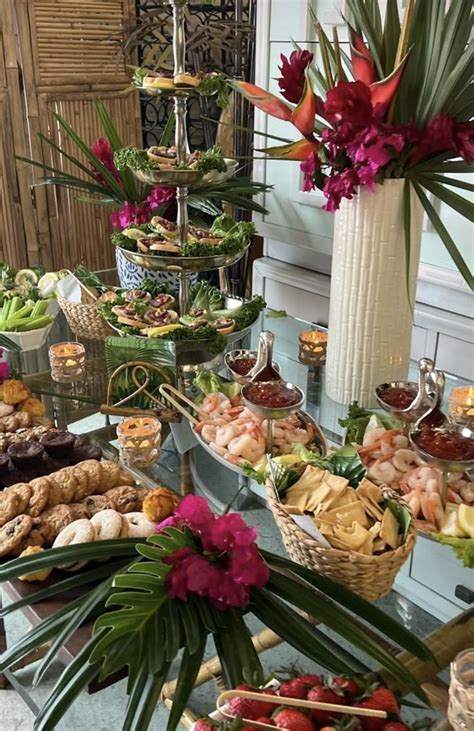 Pin by Yvette Ledding-Halladeen on Hawaii food | Buffet table decor