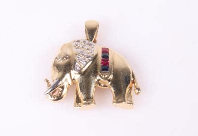 Diamant Anhänger Elefant Schmuck und Uhren 22 02 2024 Erzielter