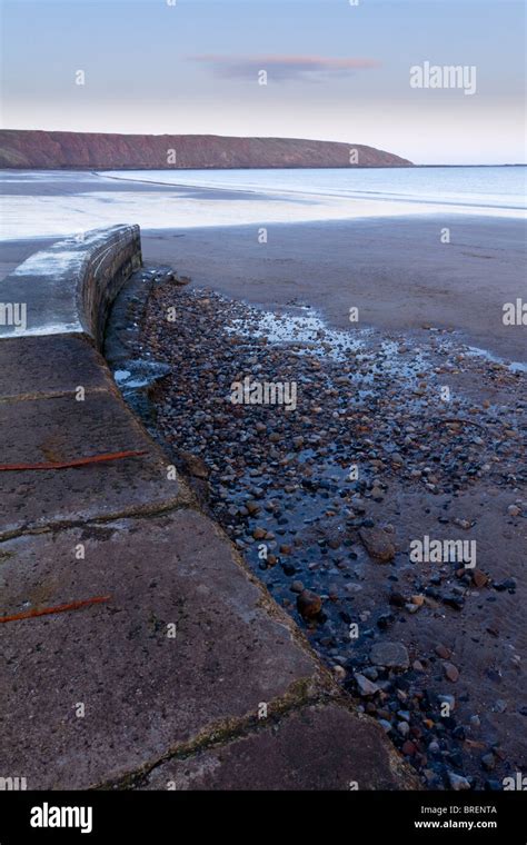 View Of The Beach At Filey In North Yorkshire England Uk Looking