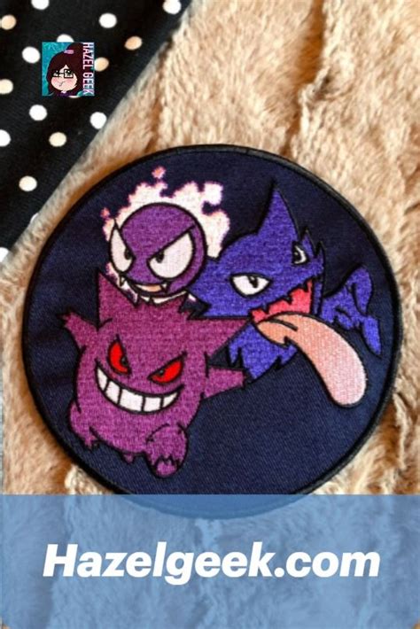 Gengar Haunter Ghastly Embroidered Patch Embroidered Patches