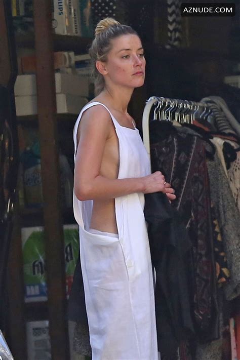 Amber Heard Nip Slip Exposes Boob While Cleaning Out Her Garage In LA AZNude