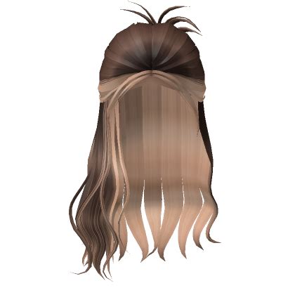 Soft Long Wavy Half Up Bun Hair Brown Blonde Roblox