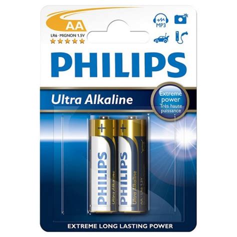 Батарейки Philips Ultra ALKALINE AA 2 шт уп LR6E2B 10 в інтернет