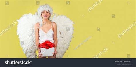 Banner Sexy Angel Woman Wonderful Blonde Stock Photo Shutterstock