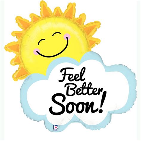 Feel Better Soon Sun and Cloud - uninflated