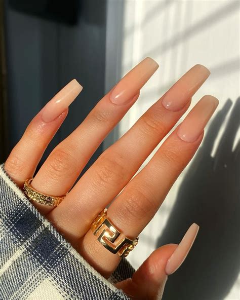 Nude Long Acrylic Nails Trendy Nail Ideas And Inspiration