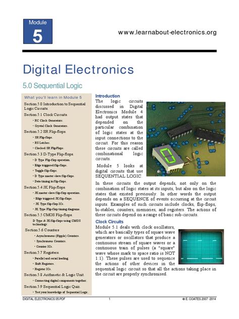 Digital Electronics Module 05 | PDF | Digital Electronics | Electronic ...