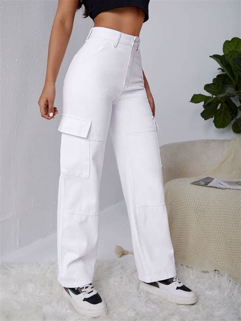 Becky White Cargo Pants – LA CHIC PICK