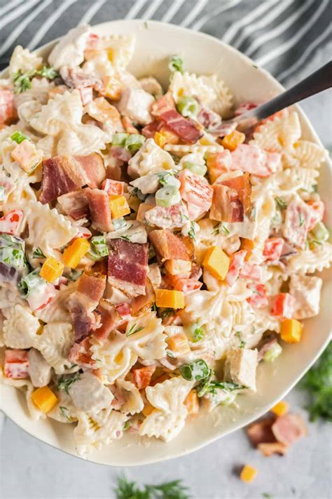 Chicken Bacon Ranch Pasta Salad - Easy Chicken Recipes (VIDEO)
