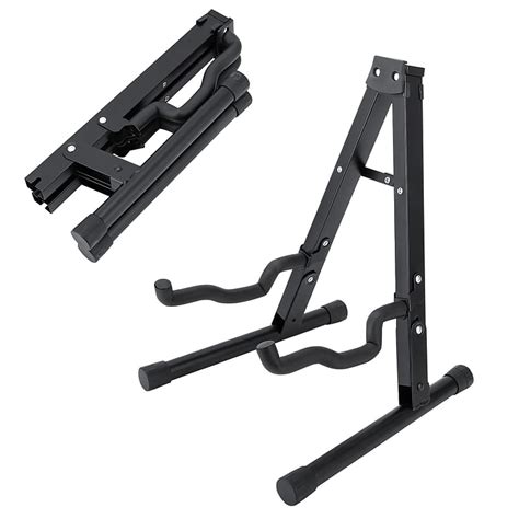 Folding Guitar Stand Floor Universal A Frame Metal Acoustic Reverb