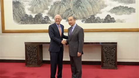 Wang Yi Meets With Ncuscr President Stephen Orlins Cgtn