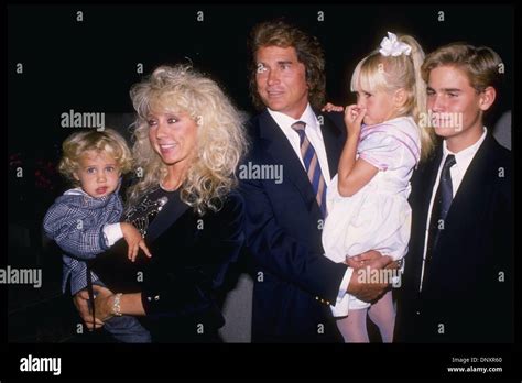 1988; MICHAEL LANDON and his family are shown in a 1988 photo Stock Photo: 65127832 - Alamy