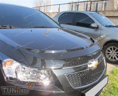 Дефлектор капота Шевроле Круз (мухобойка Chevrolet Cruze) - Купить ...