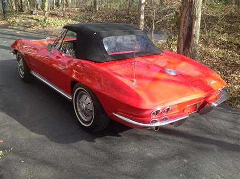 1964 Corvette Convertible Stingray Chevrolet 4 Speed 327 Red Black Low