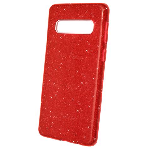 Чехол для Samsung Galaxy S10, красный блестящий - купить с доставкой по ...