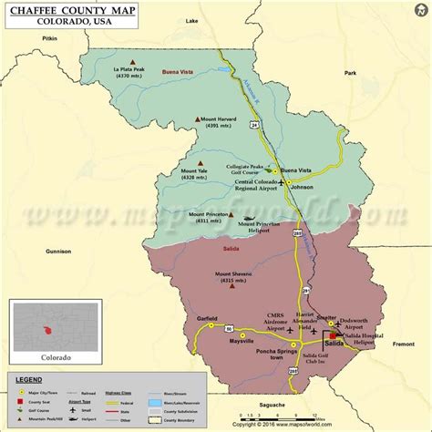 Chaffee County Co Map Aurie Shaylyn