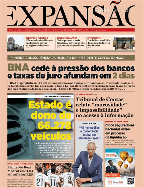 Expansão 6 set 2024 Jornais e Revistas SAPO pt Última hora e