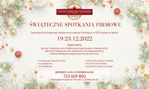 swiateczne spotkania firmowe cef centrum edukacyjno formacyjne