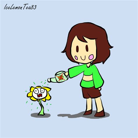 Undertale Chara And Flowey By Icelemontea83 On Deviantart
