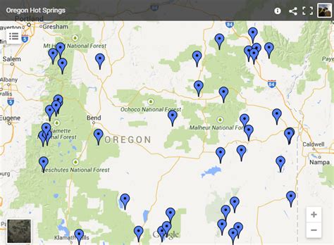 Oregon Hot Springs Map