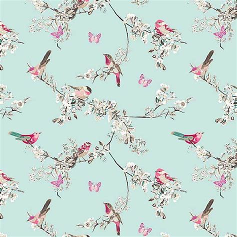 Beautiful Birds Duck Egg Cotton Fabric In 2020 Duck Egg Colour Duck