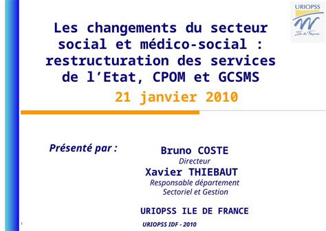 PPT Les changements du secteur social et médico social