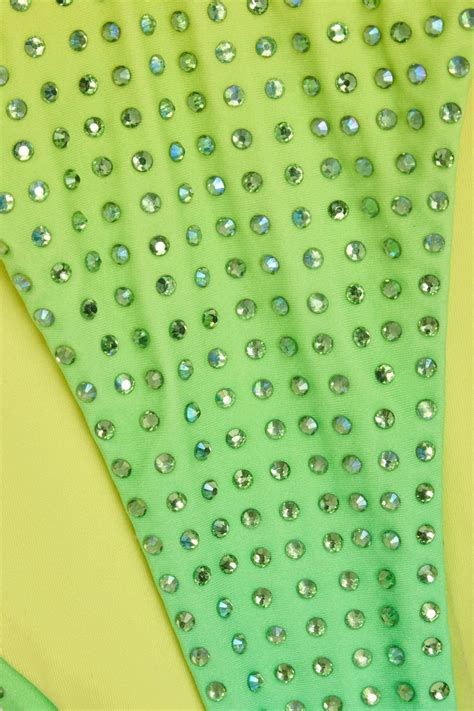 SELF PORTRAIT Crystal embellished dégradé bikini briefs THE OUTNET