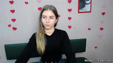 Blonde Flashing Ass In Red Thong On Webcam Show