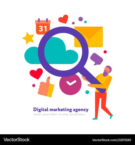 Digital marketing agency Royalty Free Vector Image