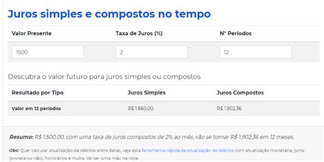 Calculadora De Juros Simples E Compostos Ao Mês Online