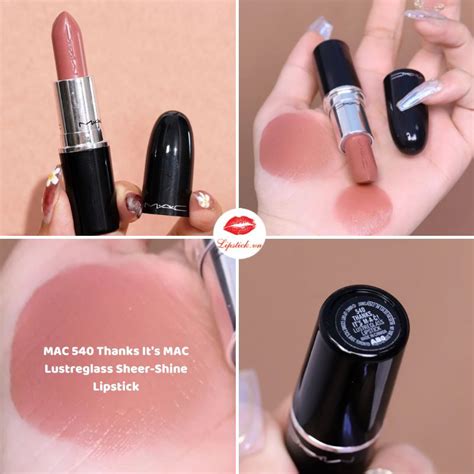 Son MAC Thanks It s MAC Hồng Nâu Nude Lustreglass Sheer Shine