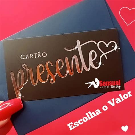 Cartão Presente Sensual Center Sex Shop São Carlos